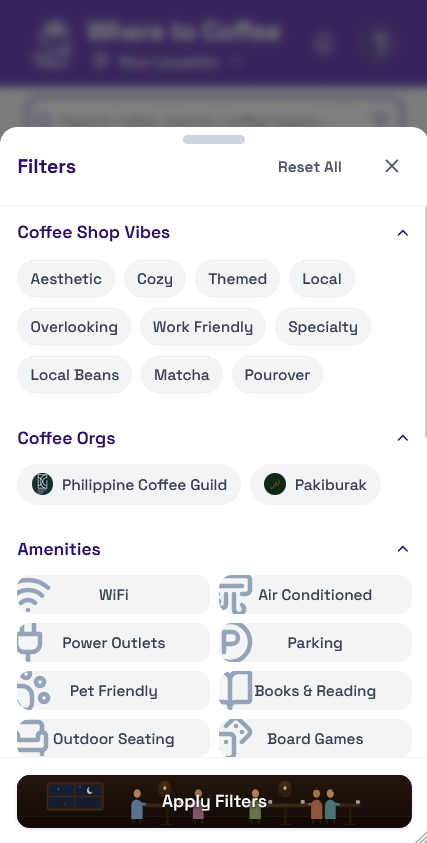 Where to Coffee loading screen